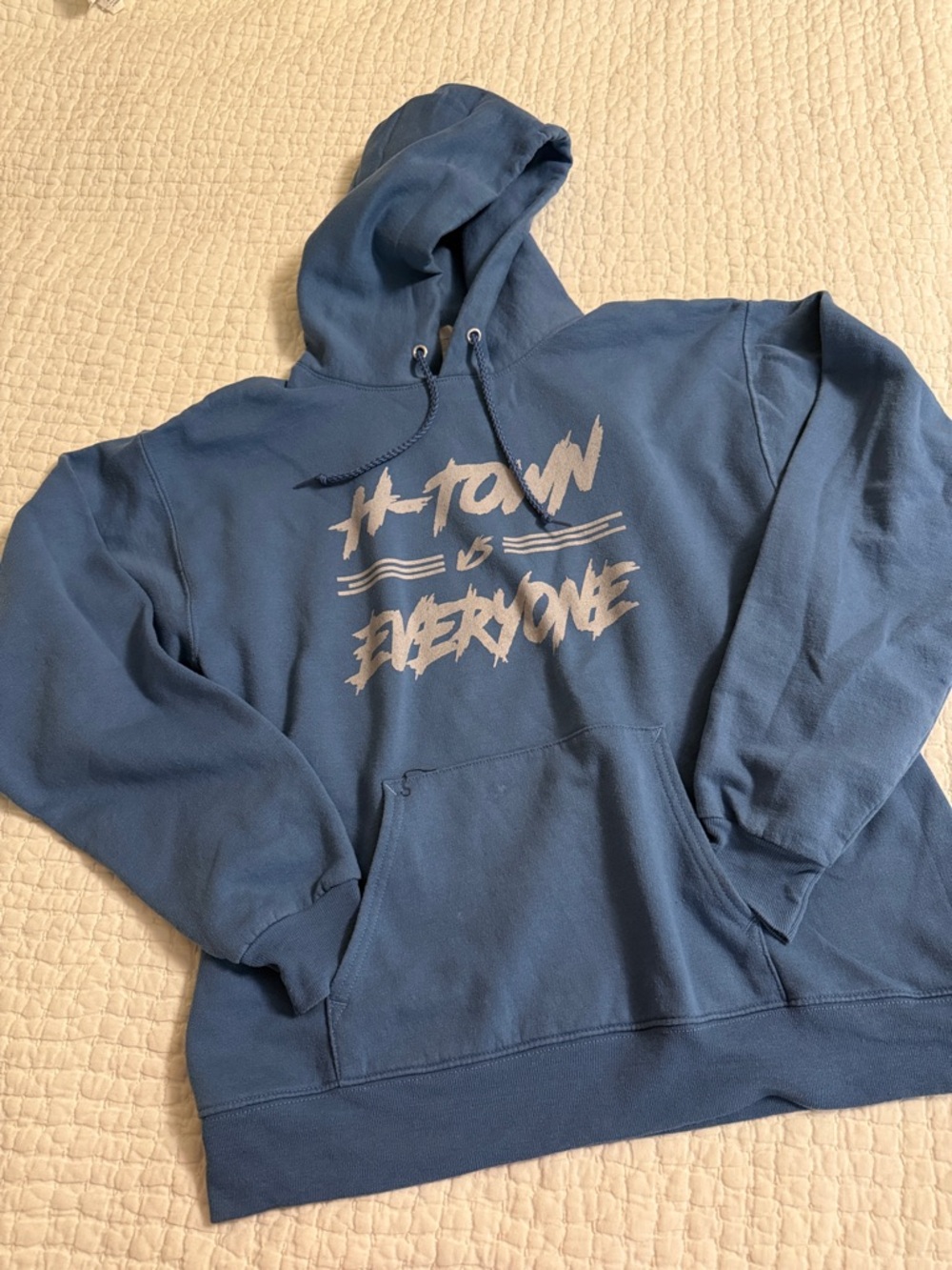 Hanes Houston Astros Blue Graphic Pullover Hoodie with White Text